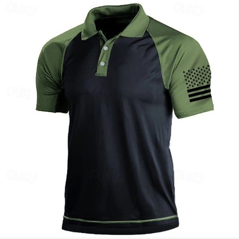 3D Print USA Flag Pattern Polo - огляд і ціна Golf Equipment Sales